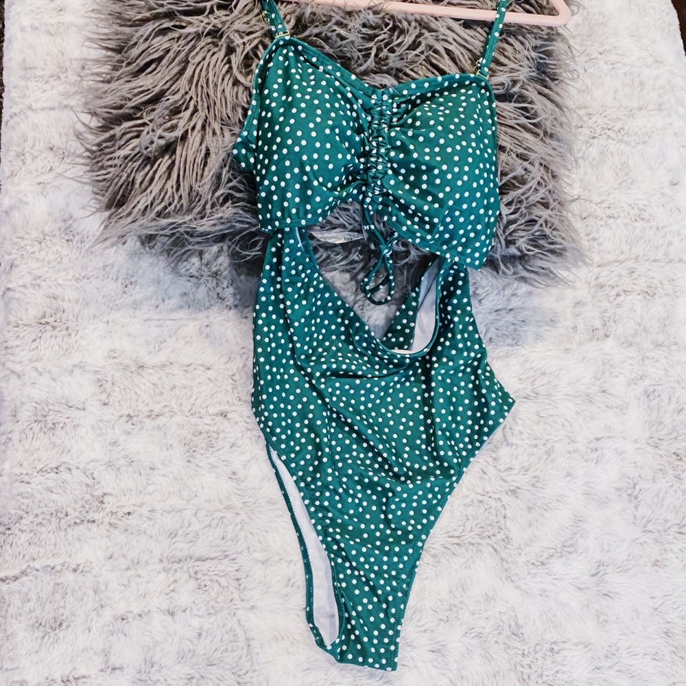 Polka dot swim suit
